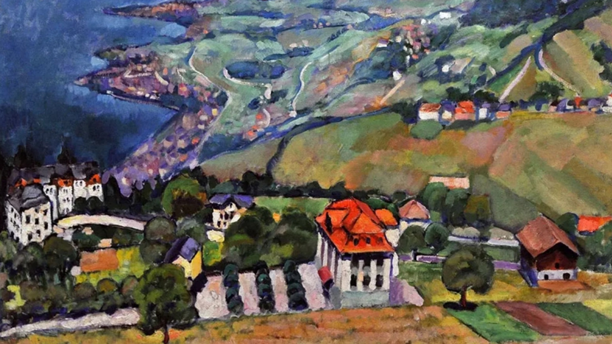 Илья Машков - Горный пейзаж, 1914 г. Источник: https://clck.ru/3MfBDU