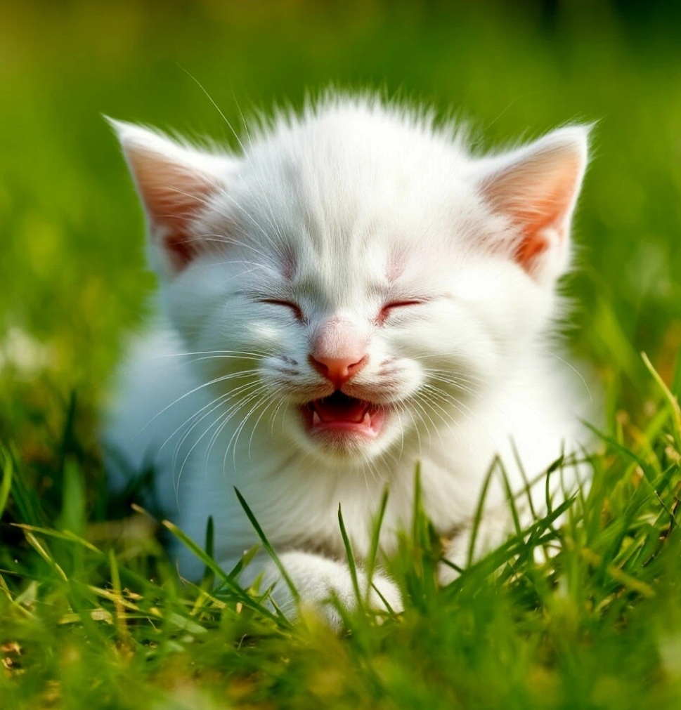 Белый котик