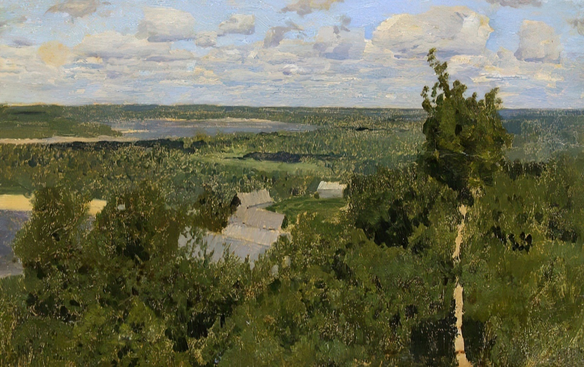 "Васильсурск", 1887 год. Холст, масло 18 х 29 см
