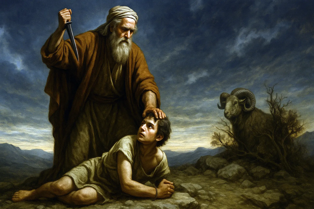 Момент испытания веры Авраама, навсегда определивший понятия веры, послушания и жертвы в религиях.