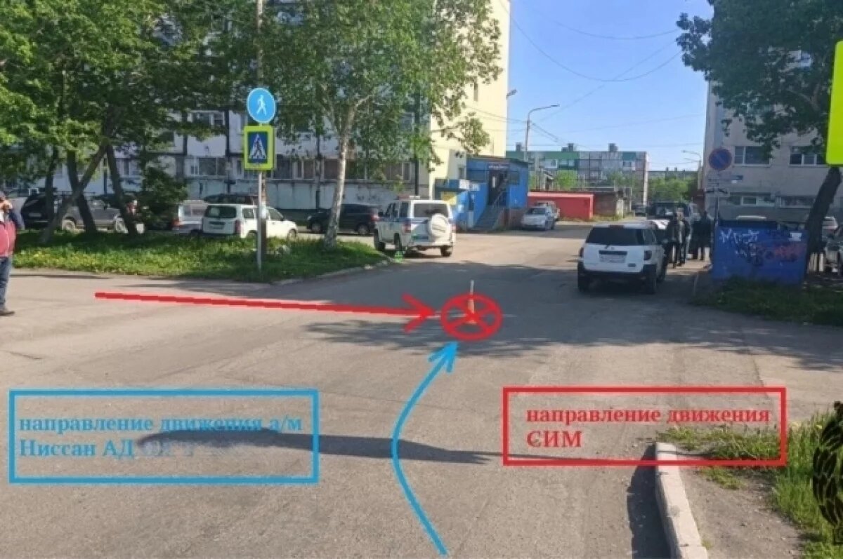    В столице Камчатки 11-летний самокатчик столкнулся с иномаркой