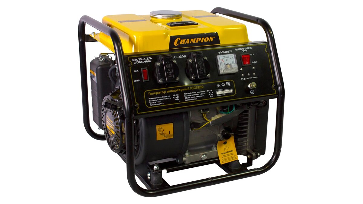 Выглядит CHAMPION IGG3200 внушительно и даже я бы сказал монументально