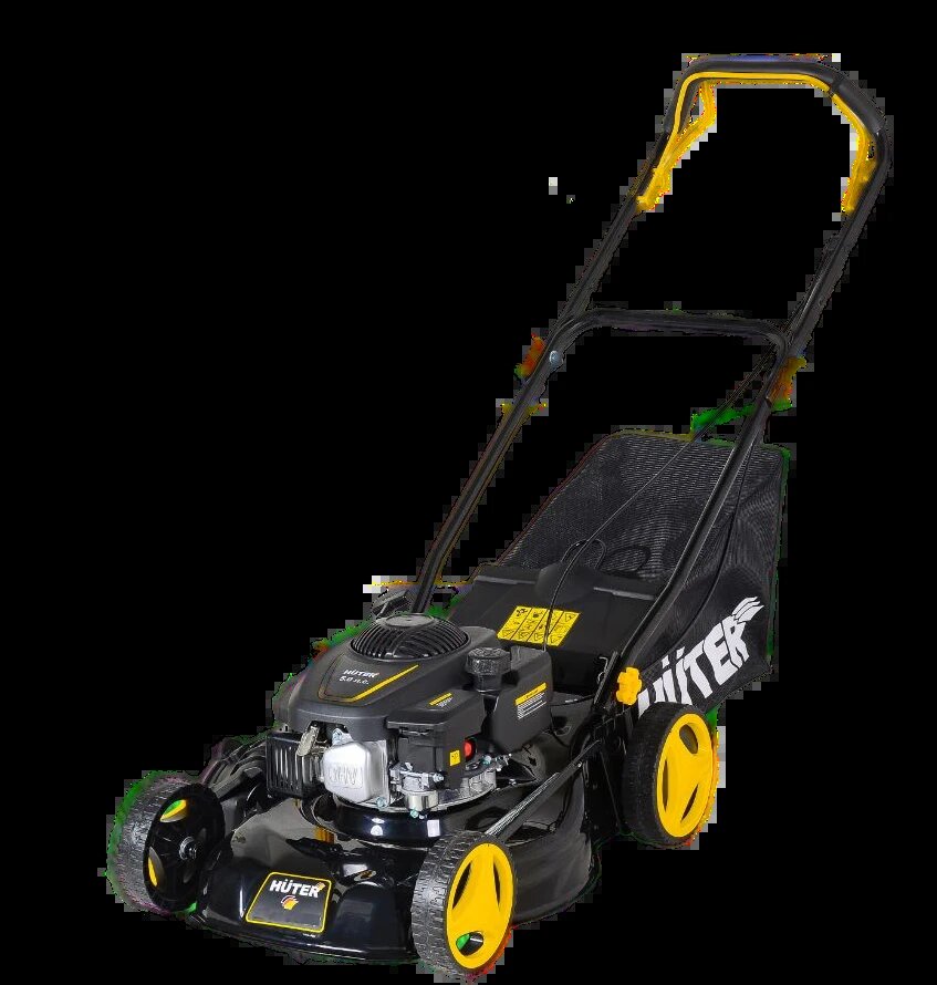 Я уже много раз говорил, что дизайн хутеровских косилок скучноват, и увы, Huter GLM-75 - не исключение. Впрочем, (как я опять же уже не раз говорил) главное в данном случае - то, что под капотом у этого немца