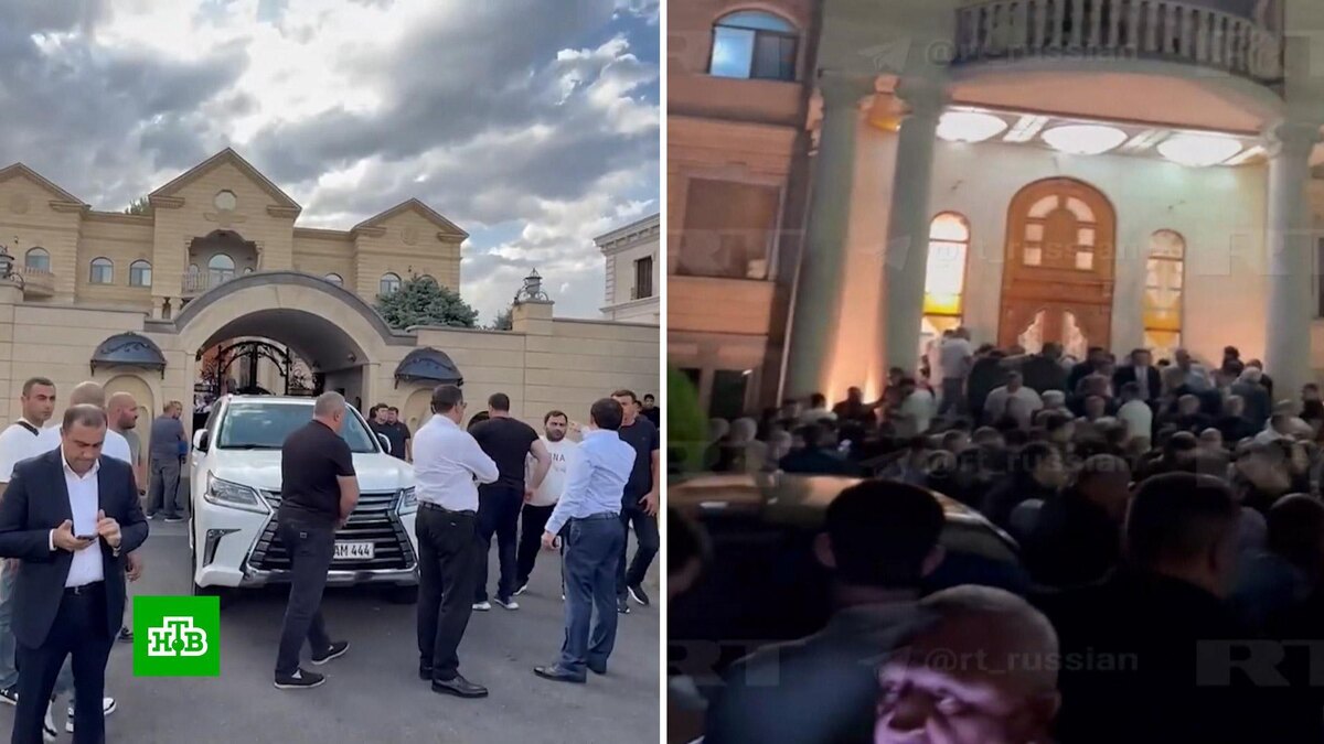    Сотни человек собрались у дома Карапетяна в Ереване