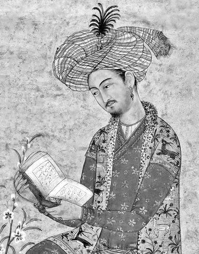 Захир-ад-Дин Мухаммед Бабур. Деталь миниатюры. Между 1605 и 1615