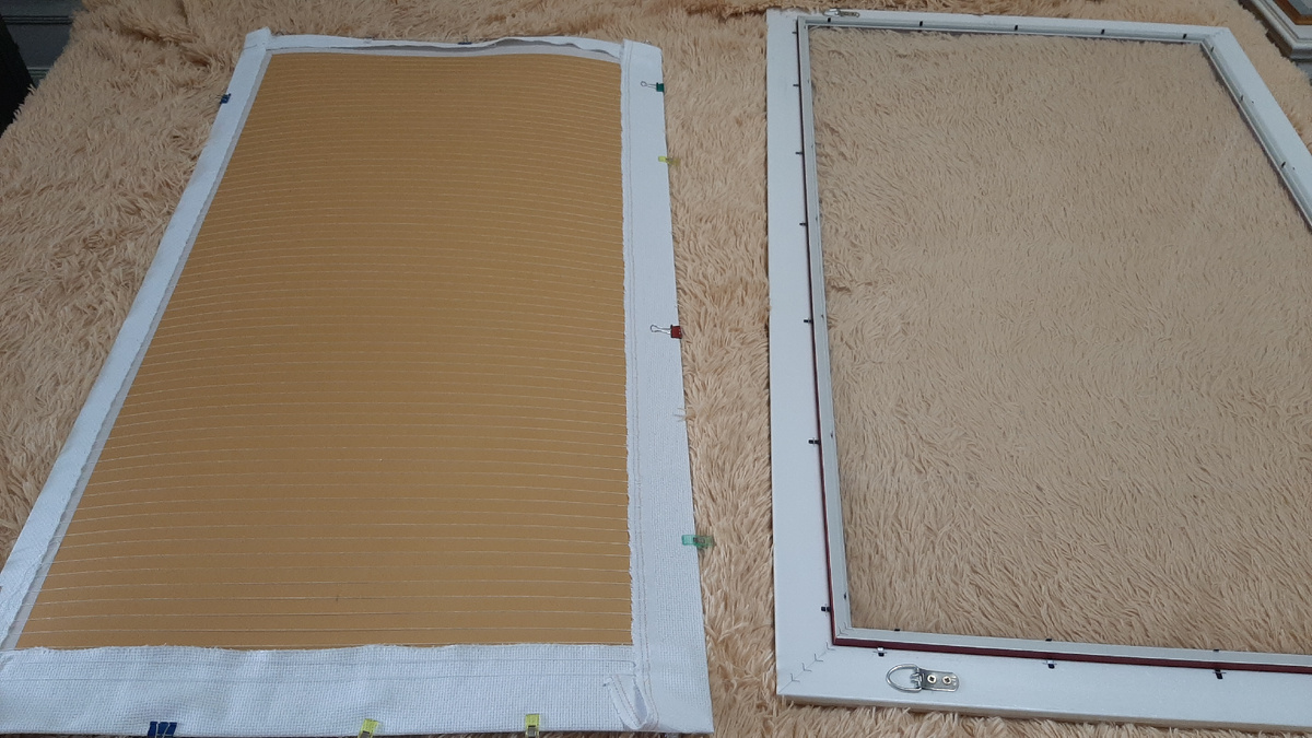 Натяжка с помощью скотча + нитками