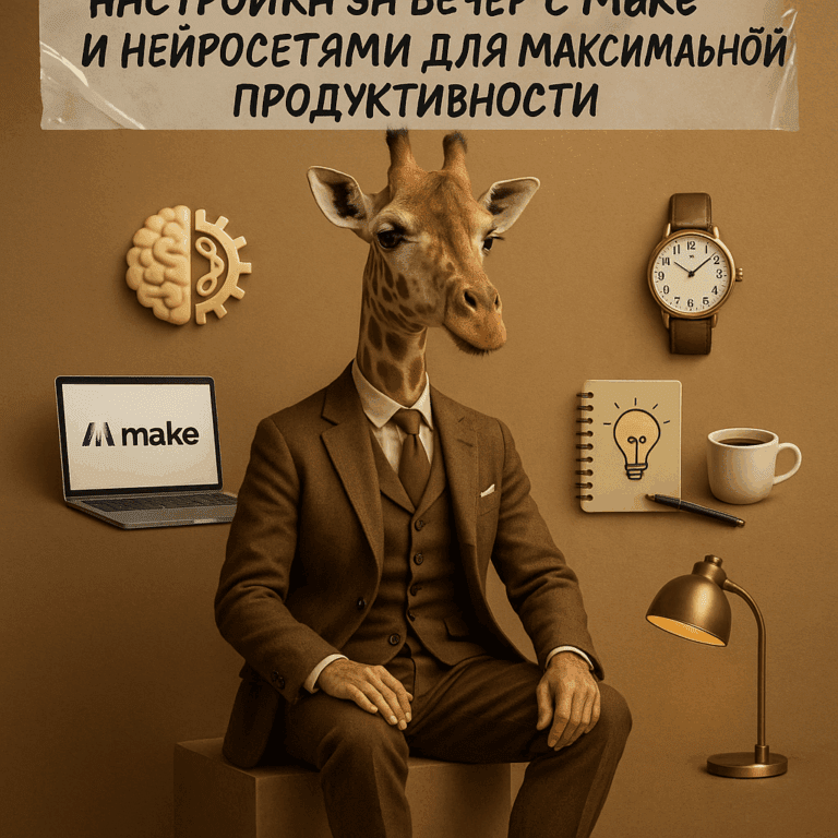    Создайте своего персонального онлайн-ассистента за вечер с Make и нейросетями! Автоматизация рутинных задач - шаг к свободе и креативу. AI8PM