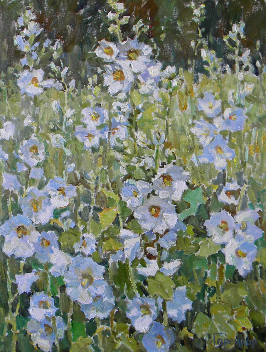 Полина Горецкая "Ирисы" 2024 холст, масло 80х60