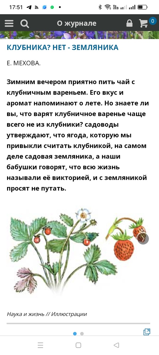 Скриншот страницы журнала '"Наука и жизнь"