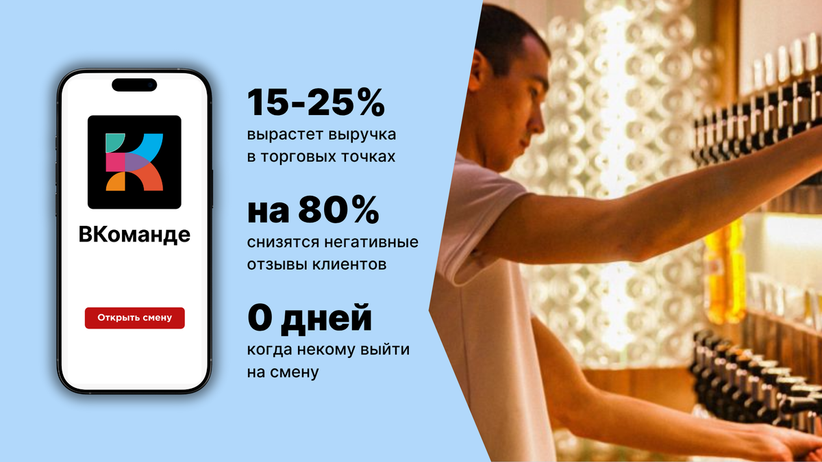 Управляй магазином пива через приложение Вкоманде