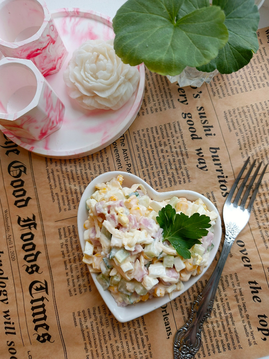 Фото салата с ветчиной от автора