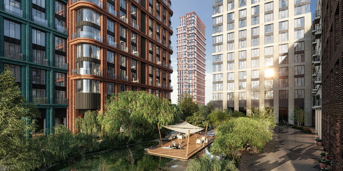 Двор-парк в элитном квартале «Тишинский бульвар»