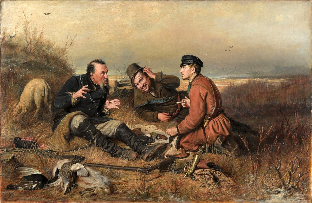 Василий Перов. "Охотники на привале". 1871 г.