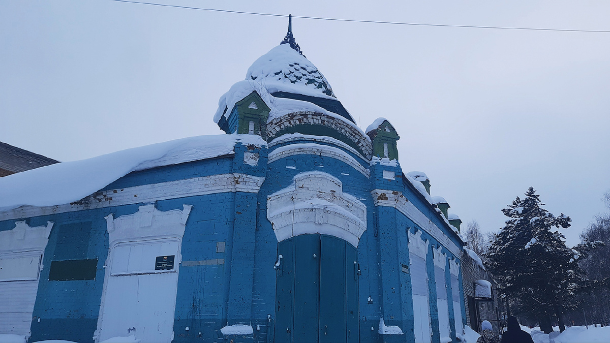 Торговая лавка купца Мулланура Якубовича Магазова, фото зимой 2025 года