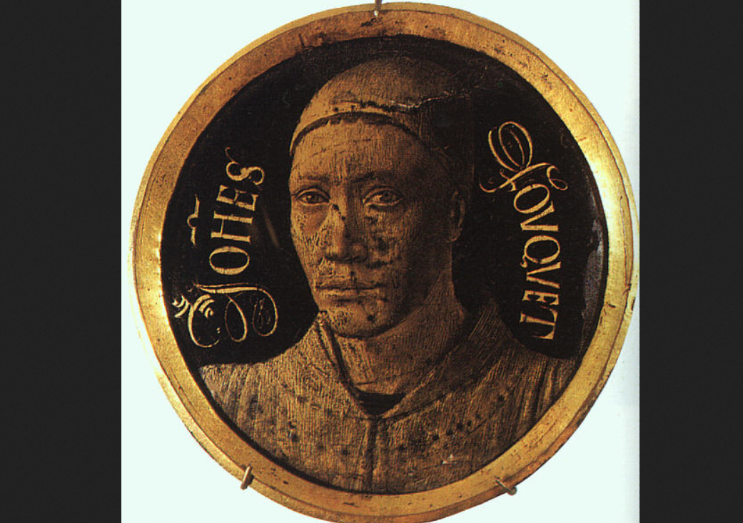 Жан Фуке. "Автопортрет", 1450-е. Медальон Меленского диптиха