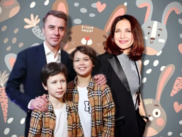    Екатерина Климова и Игорь Петренко с сыновьями. Фото: ТВЦ