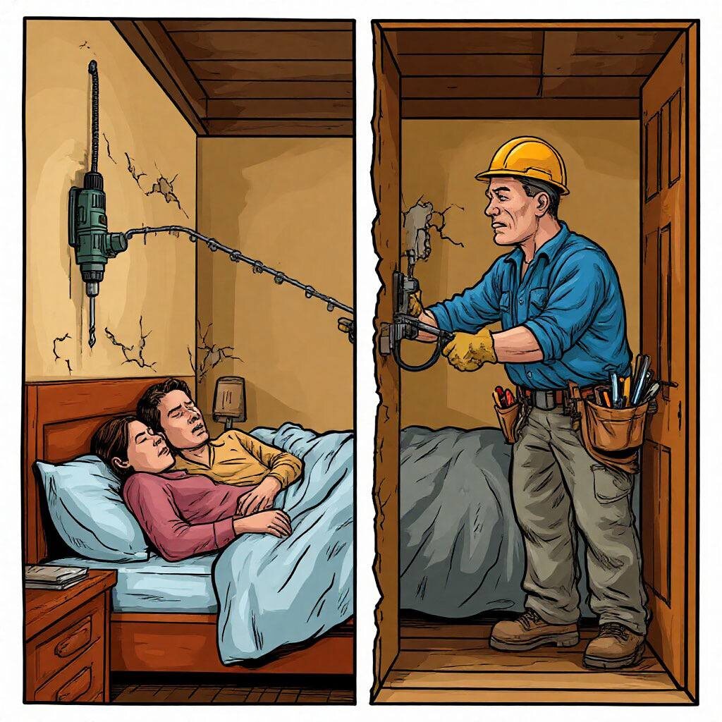 Соседский ремонт - лучший будильник!