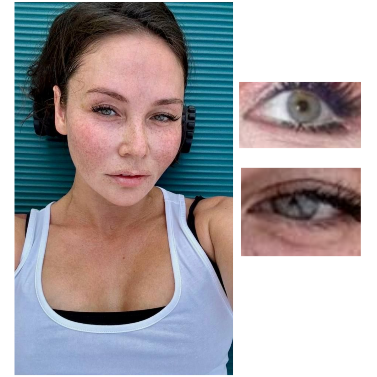 У Ляйсан сложно уловимый цвет глаз. Дополню фото и другим источником, чтобы быть точнее.