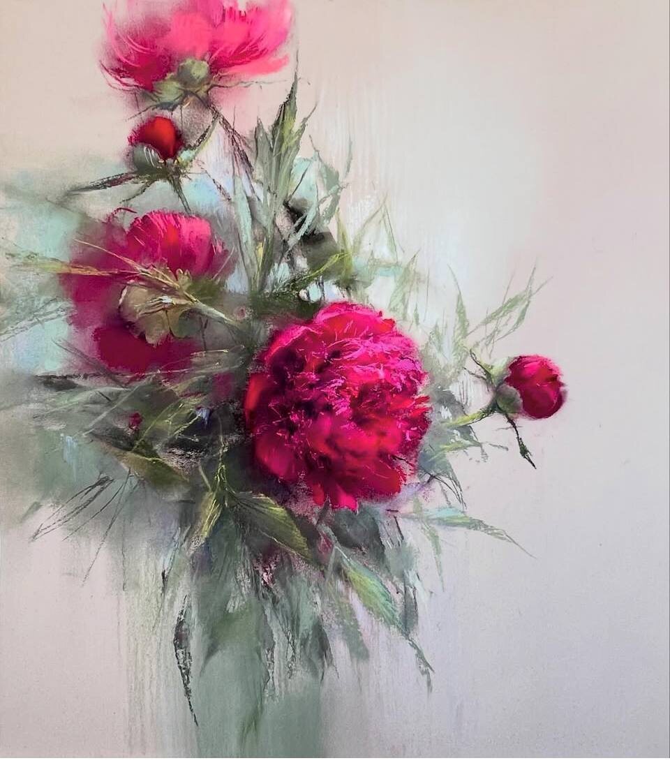 Художник Татьяна Каштальян, сухая пастель. урок "Аромат лета"