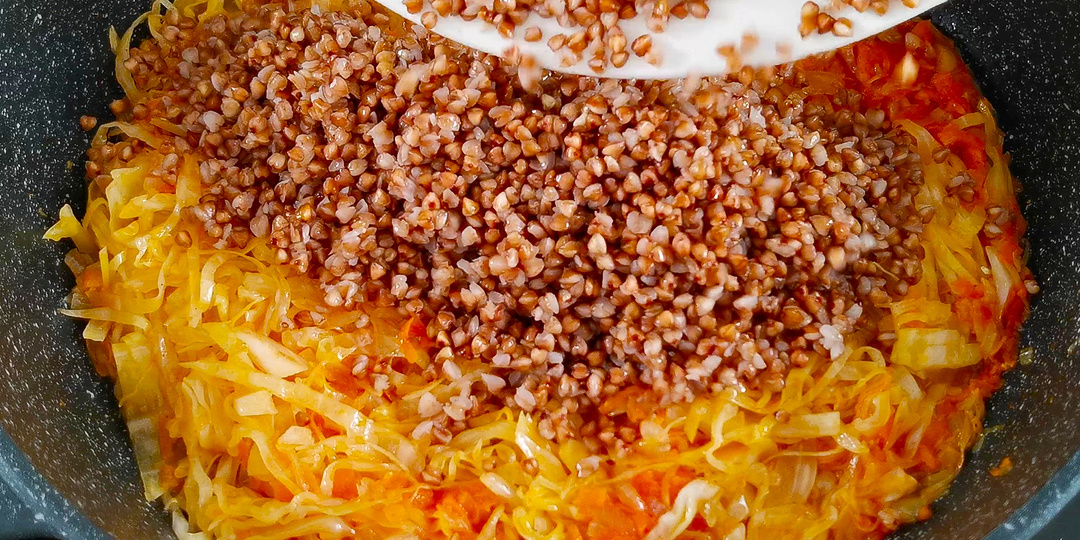 Тушёная гречка с овощами. Необычно и очень вкусно
