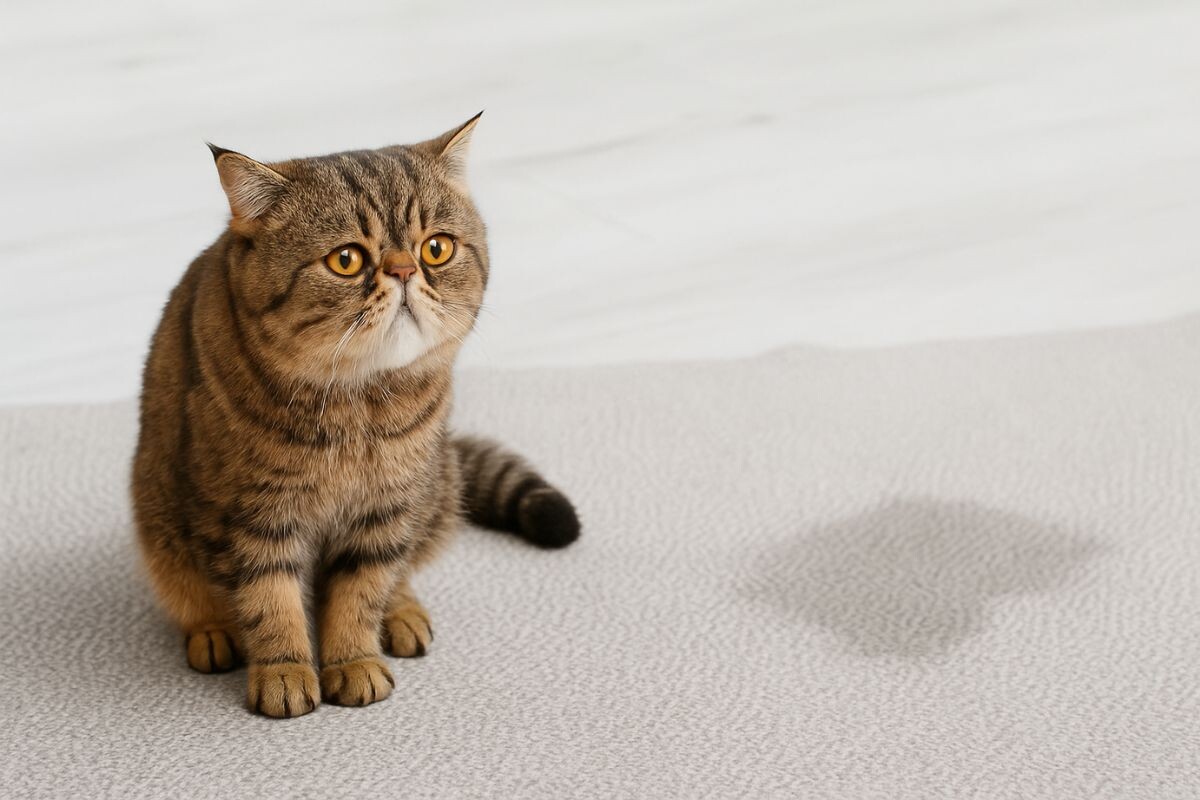 Кот метит в квартире