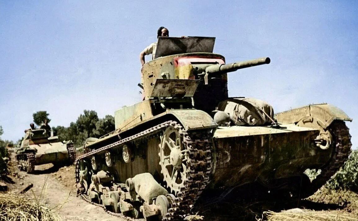 Т-26 в Испании. Фотография в свободном доступе.