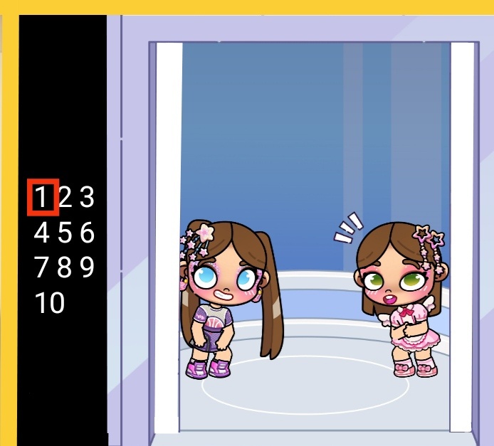 Мы с подругой решили поиграть в игру лифт в другой мир мы дождались 00:00 и спустились на первый этаж правила игры : надо ввести комбинацию : 4262510 когда на 5 этаже к нам зайдëт неуместная чëрная леди мы не должны оброщять на не внимание. Мы зашли спустились на первый этаж и.... 