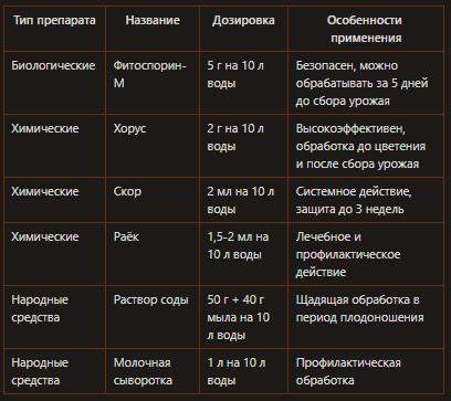 Препараты для борьбы с бурой пятнистостью
