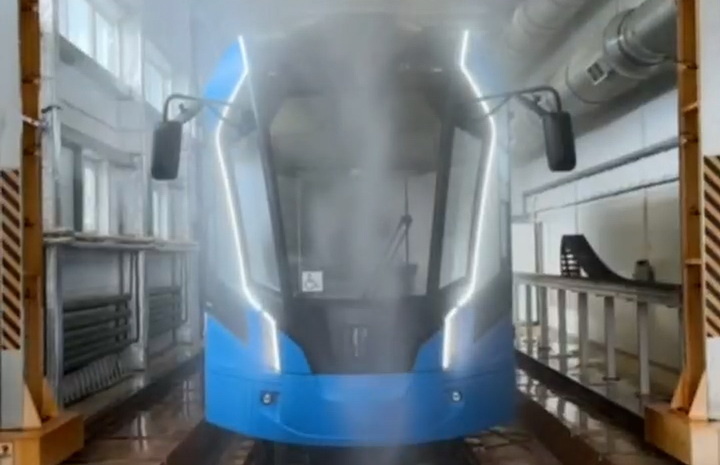 Дождевальная камера для трамвайных вагонов