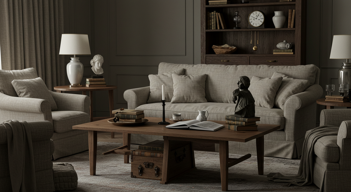 Нейтральные оттенки, лаконичная форма, качественные материалы и предметы с историей — оптимизировано под глубокую фактуру и реалистичность для показа индивидуальности и долговечной эстетики.