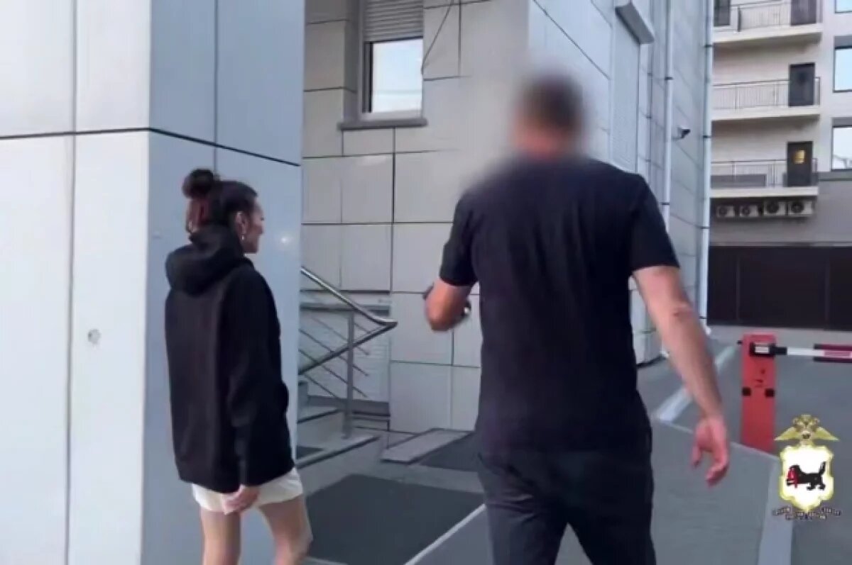    Появилось видео доставки в органы следствия блогера, оскорбившей военных