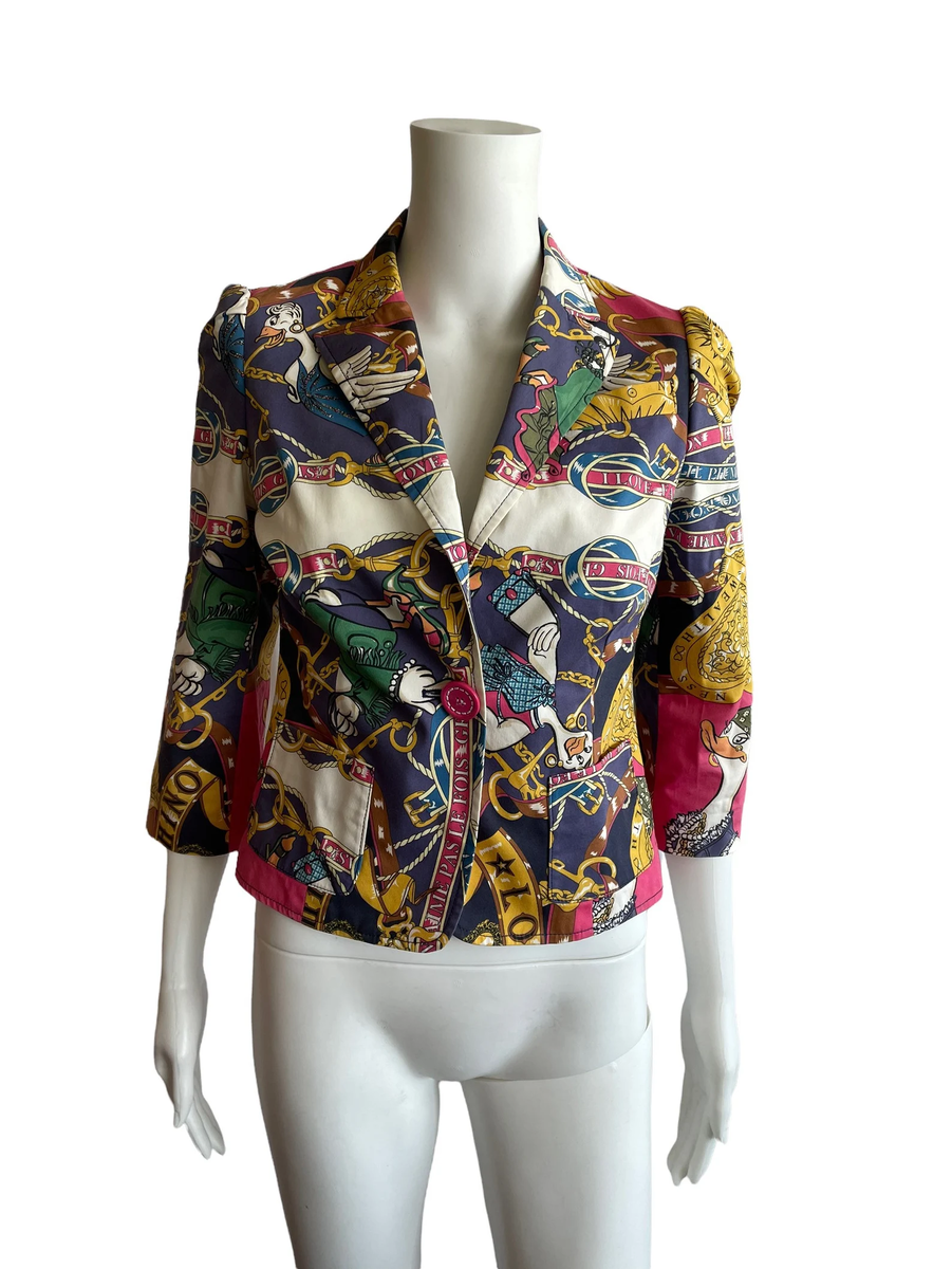 Винтажный пиджак LOVE MOSCHINO Культовый пиджак Moschino 90-х годов