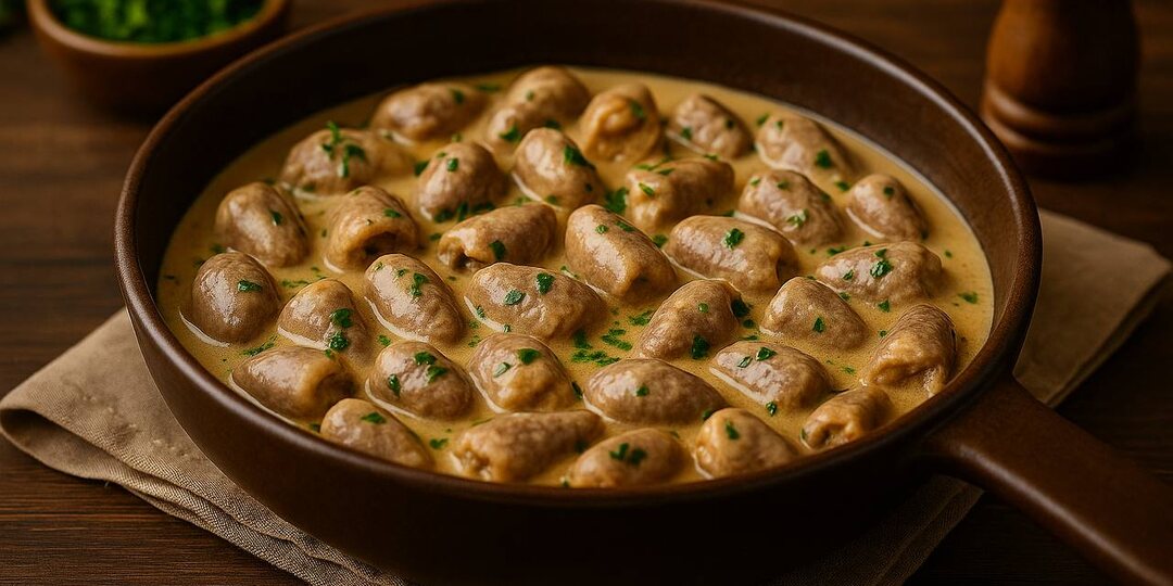 Сытно, бюджетно, аппетитно: куриные сердечки в соусе по‑домашнему