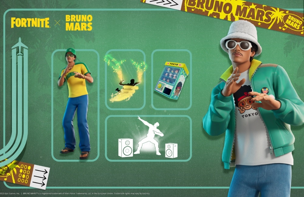     Бруно Марс в Fortnite / Скриншот с сайта Fortnite