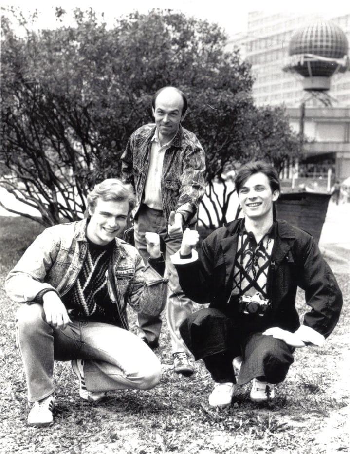 Константин Пахомов, Анатолий Мешаев, Андрей Разин. Сентябрь 1988 год. город Москва, Калининский проспект
