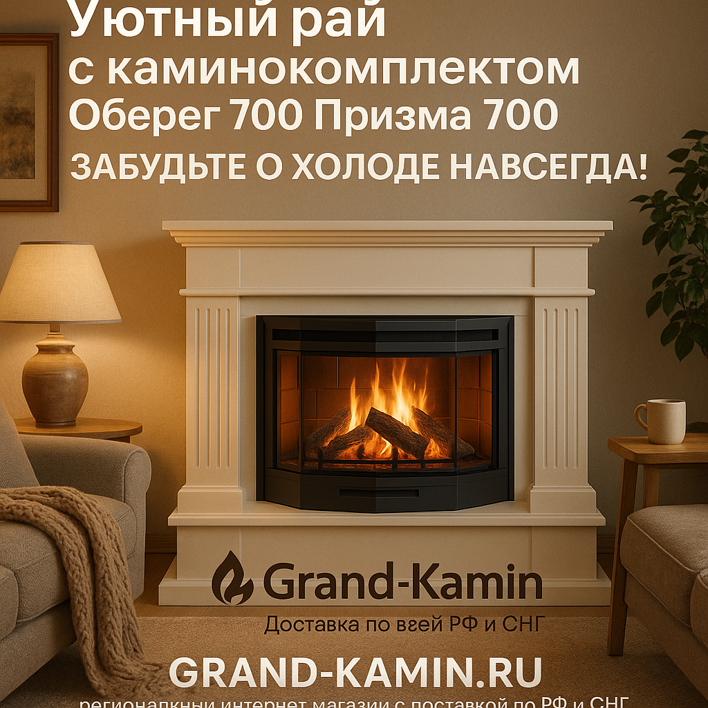    Создайте уютный рай с каминокомплектом Оберег 700 Призма 700 от Grand и забудьте о холоде навсегда! Kamin