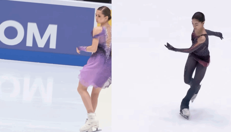 Тройной аксель Камилы Валиевой / тройной риттбергер Аделии Петросян