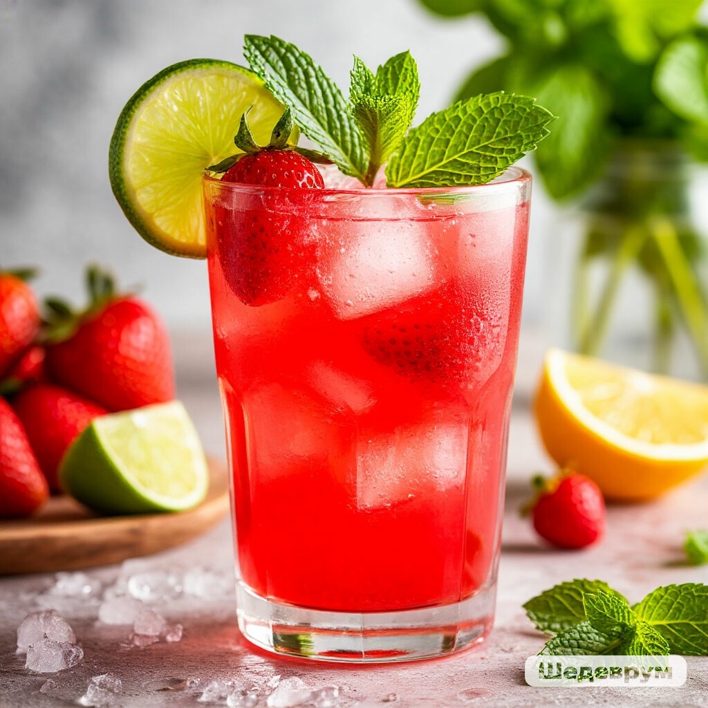 Вариант сервировки коктейля 