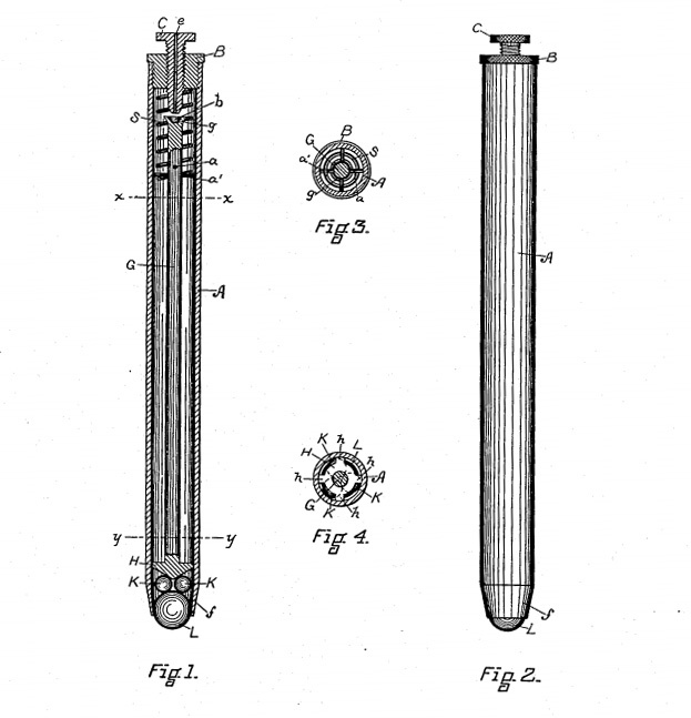  Ласло Биро - чертеж его патента