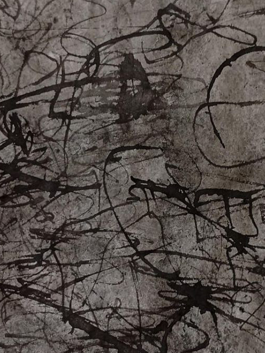 Крупный план фактуры чернильных мазков, бликов света