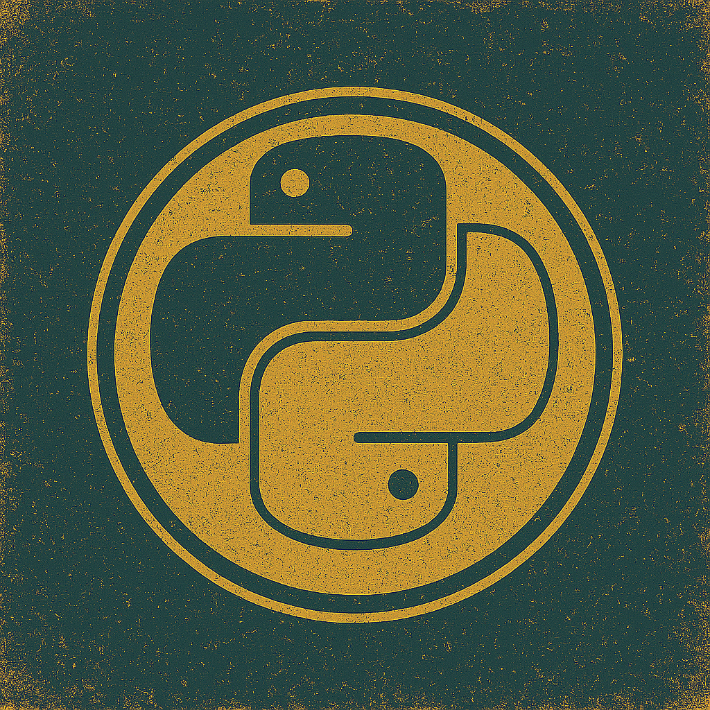 AI. Винтаж. Эмблема "Python"