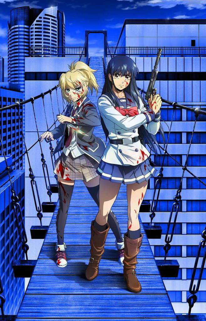 И так. Представьте, вы просыпаетесь на крыши здания. Вас пытаются довести до самоубийства. Не понятно кто. Всё что понятно они носят маски и опасны. 

Потом вы встречаете девушку, которая решает вам помочь. Там где-то есть ваш брат, которого надо найти. Затем выясняется, что некоторые люди могут управлять другими и это типа претенденты на звания бога. И есть ангелы, люди, которыми могут управлять. 

Вообщем, сложно, не понятно, но интересно. Сначала смотришь и не понимаешь, почему она начинает испытывать такие чувства к главной героине. Что это уже не просто любовь подруг. Не понятно, откуда у главной героини, такие навыки борьбы, стрельбы. Но самое обидное, что у нас только один сезон, а если хотите узнать концовку. Читайте мангу. 

Но в целом могу сказать так. Аниме сделано не плохо. Видно, что создатели надеялись на второй сезон, но увы, не сложилось. Рисунок выполнен хорошо. Даже опенинг и эндинг цепанул. Но вот то, что нет продолжения, обидно. 

Вывод, глянуть стоит, но чем всё кончилось. Узнаете в манге