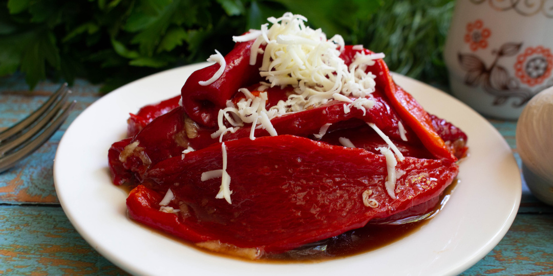 Маринованные сладкие перцы с чесноком