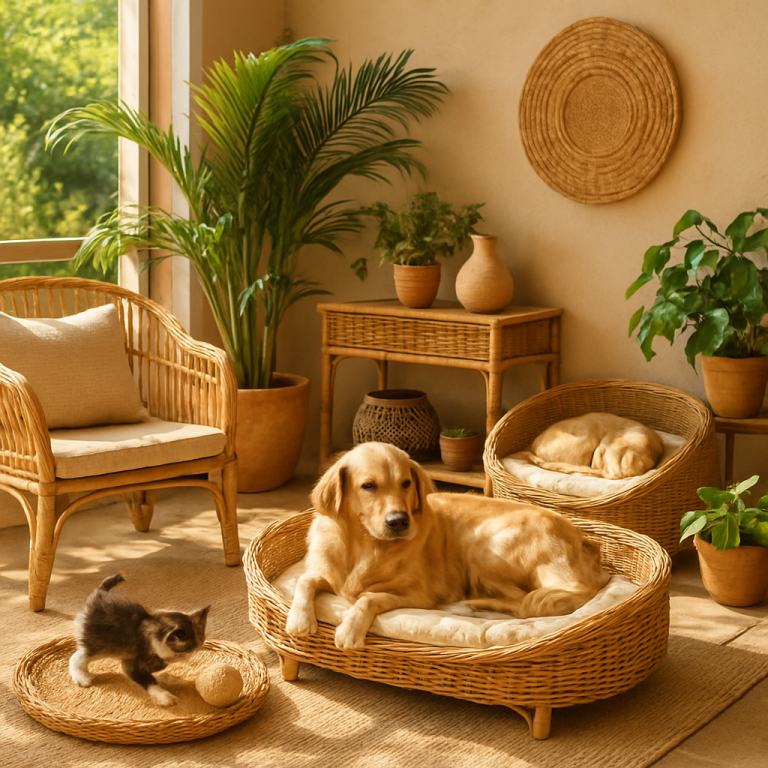    Как создать стильный уголок для домашних животных на даче: идеи оформления из ротанга, которые понравятся вашим питомцам Loza