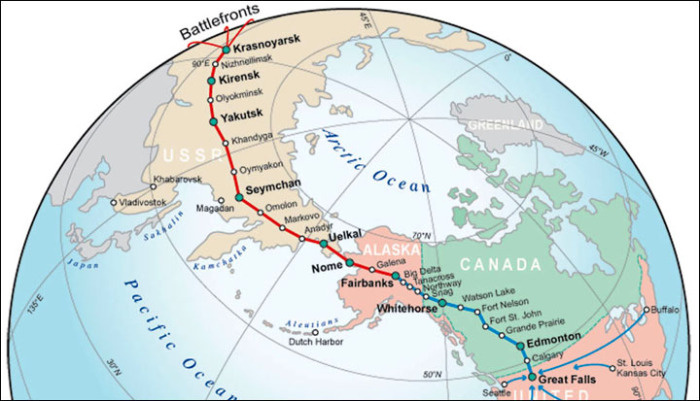 Полная карта аэродромов маршрута АлСиб. /Фото: siberiantimes.com