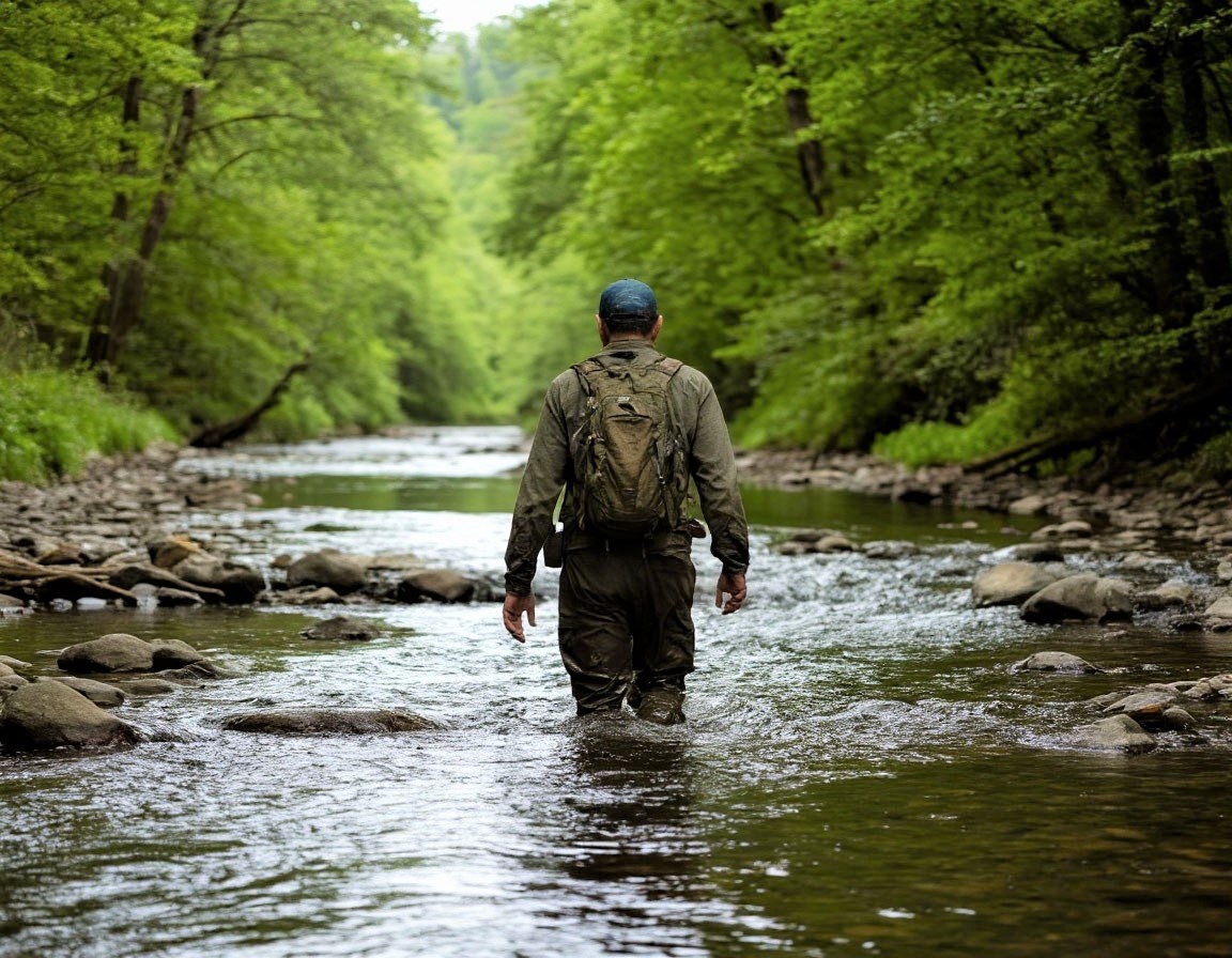 В потоке, иллюстрация ИИ Шедеврум