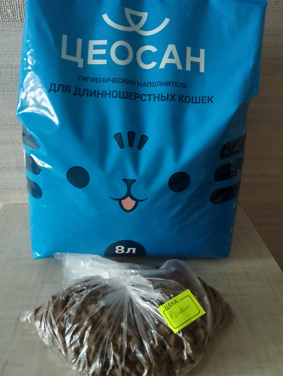 Корм и наполнитель для Коши, фото автора