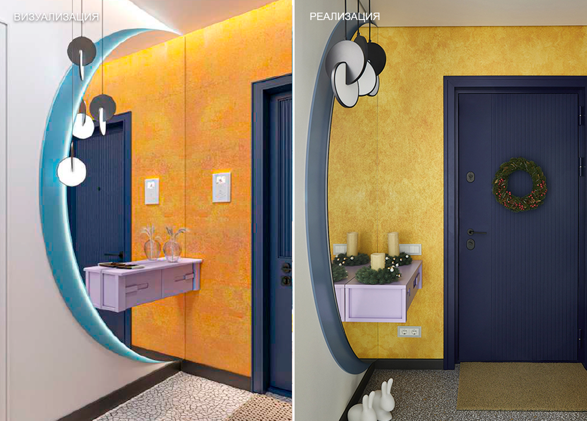 Дизайн прихожей с зеркалом