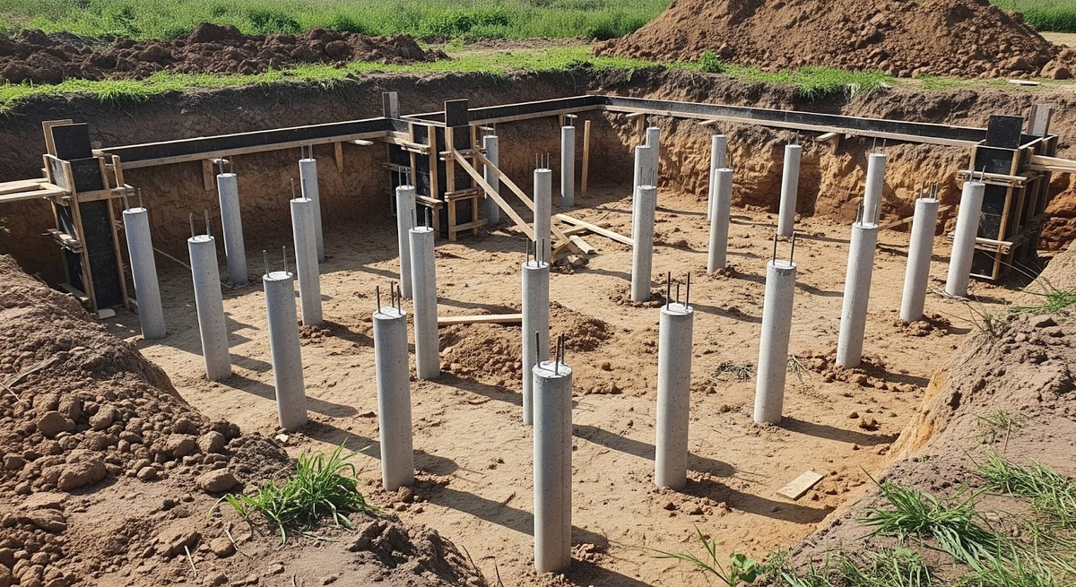 Пример свайного фундамента