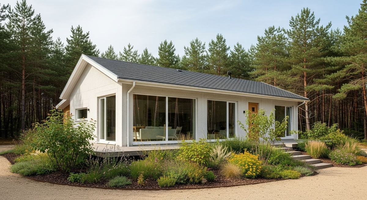 Пример дома из газобетонных блоков